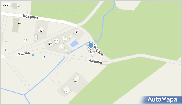 Miękowo, Kolejowa, 44, mapa Miękowo