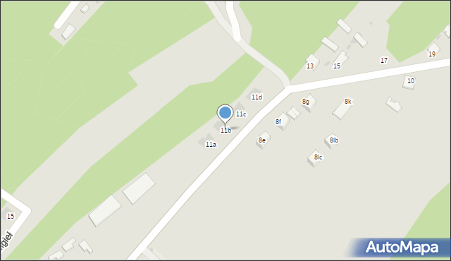 Mielec, Kolejowa, 11b, mapa Mielca