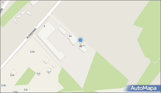 Mielec, Kolejowa, 8B, mapa Mielca