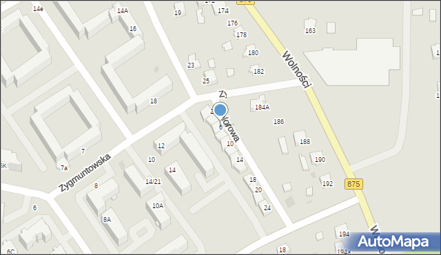 Mielec, Kolorowa, 6, mapa Mielca