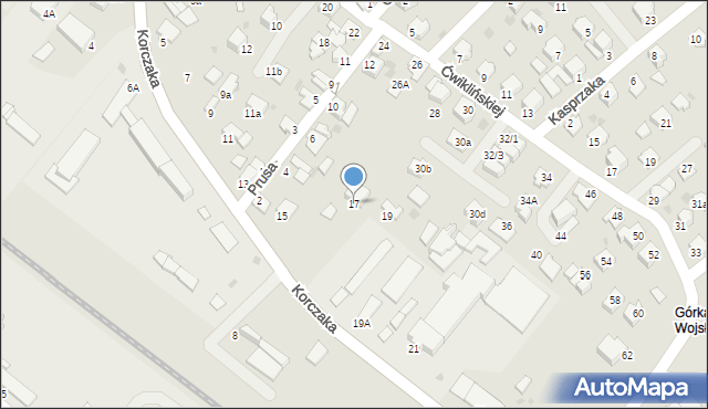 Mielec, Korczaka Janusza, 17, mapa Mielca