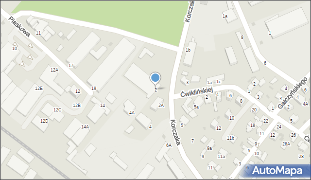 Mielec, Korczaka Janusza, 2, mapa Mielca