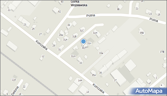 Mielec, Korczaka Janusza, 31J, mapa Mielca