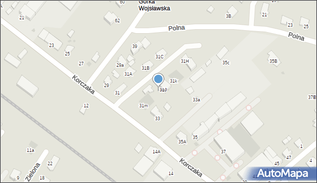 Mielec, Korczaka Janusza, 31l, mapa Mielca