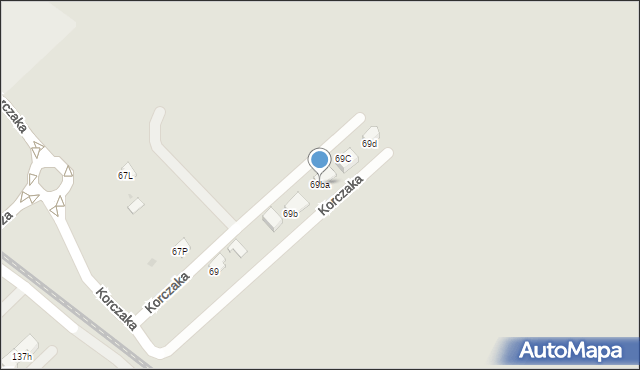 Mielec, Korczaka Janusza, 69ba, mapa Mielca