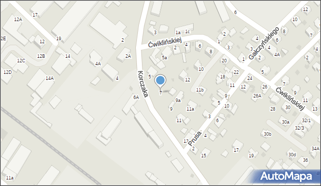 Mielec, Korczaka Janusza, 7, mapa Mielca