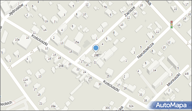 Mielec, Kościuszki Tadeusza, gen., 19B, mapa Mielca