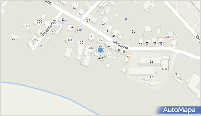 Mielec, Kościuszki Tadeusza, gen., 42a, mapa Mielca