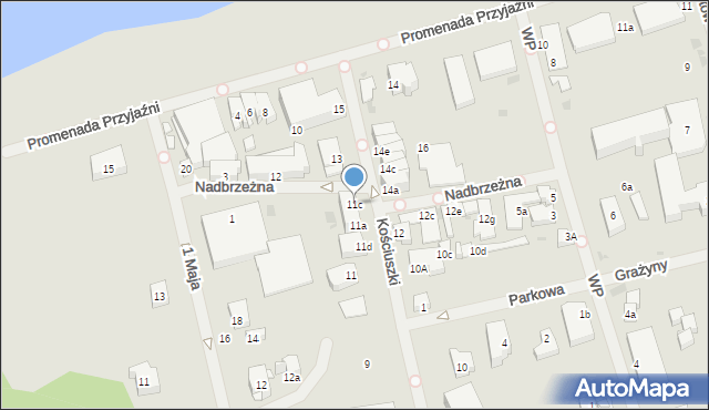 Mielno, Kościuszki Tadeusza, gen., 11c, mapa Mielno