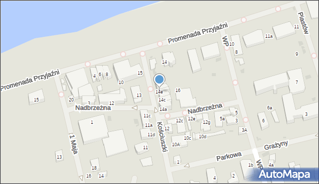 Mielno, Kościuszki Tadeusza, gen., 14e, mapa Mielno