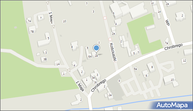 Mielno, Kościuszki Tadeusza, gen., 1a, mapa Mielno