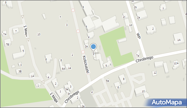 Mielno, Kościuszki Tadeusza, gen., 2, mapa Mielno