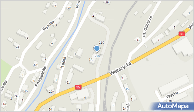 Mieroszów, Kopernika Mikołaja, 21A, mapa Mieroszów