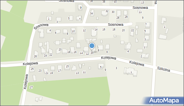 Mierzęcice, Kolejowa, 10, mapa Mierzęcice
