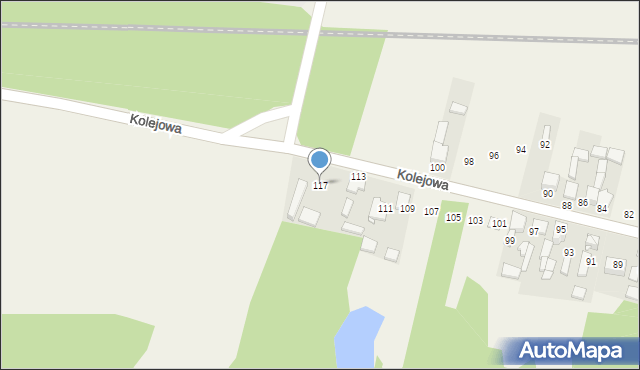 Mierzęcice, Kolejowa, 117, mapa Mierzęcice