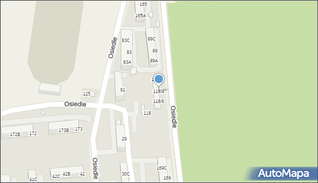 Mierzęcice, Kolejowa, 118/4, mapa Mierzęcice