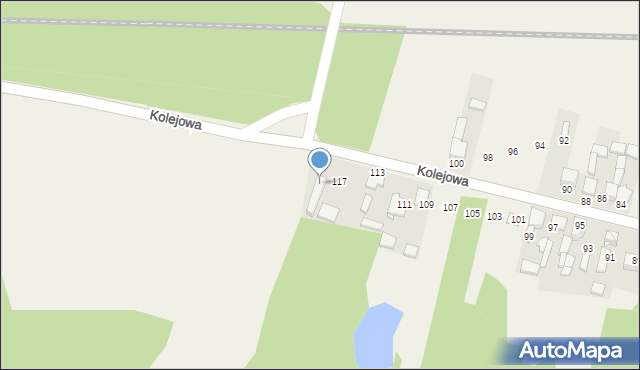 Mierzęcice, Kolejowa, 119, mapa Mierzęcice