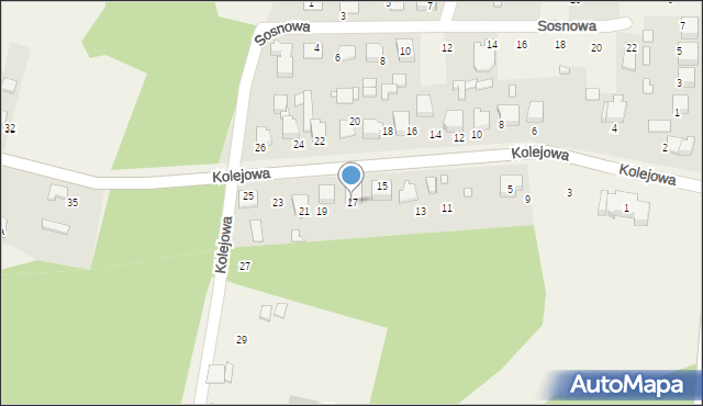 Mierzęcice, Kolejowa, 17, mapa Mierzęcice