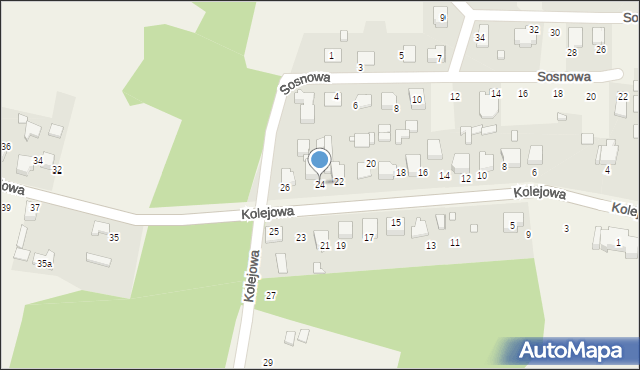 Mierzęcice, Kolejowa, 24, mapa Mierzęcice