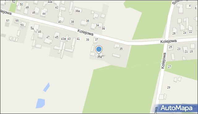 Mierzęcice, Kolejowa, 35a, mapa Mierzęcice