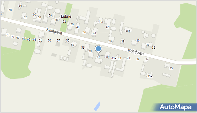 Mierzęcice, Kolejowa, 47, mapa Mierzęcice