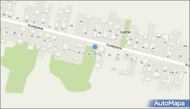 Mierzęcice, Kolejowa, 63, mapa Mierzęcice