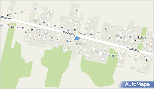 Mierzęcice, Kolejowa, 81, mapa Mierzęcice