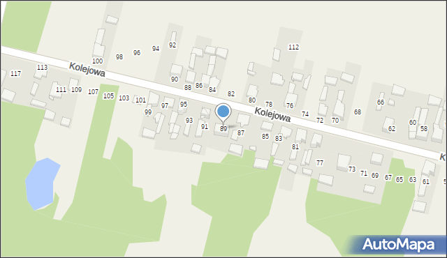 Mierzęcice, Kolejowa, 89, mapa Mierzęcice