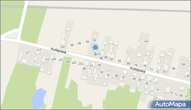 Mierzęcice, Kolejowa, 90, mapa Mierzęcice