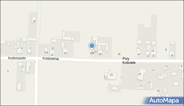 Mierzęcice, Kościelna, 18a, mapa Mierzęcice