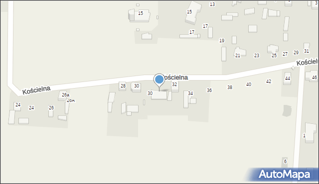 Mierzęcice, Kościelna, 30a, mapa Mierzęcice