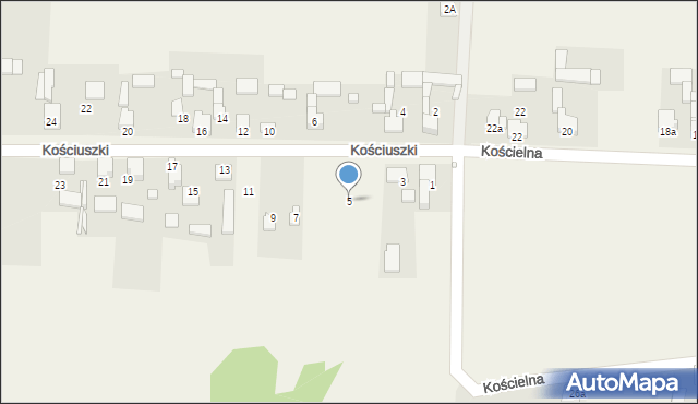 Mierzęcice, Kościuszki Tadeusza, gen., 5, mapa Mierzęcice