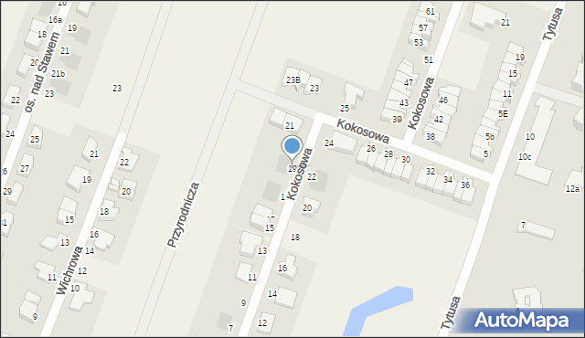 Mierzyn, Kokosowa, 19, mapa Mierzyn