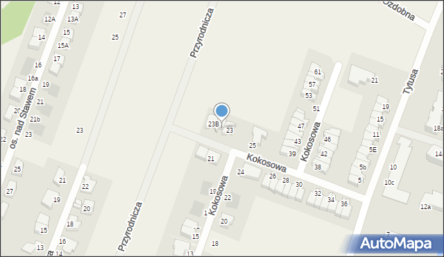 Mierzyn, Kokosowa, 23A, mapa Mierzyn