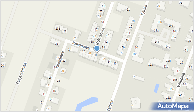 Mierzyn, Kokosowa, 31, mapa Mierzyn