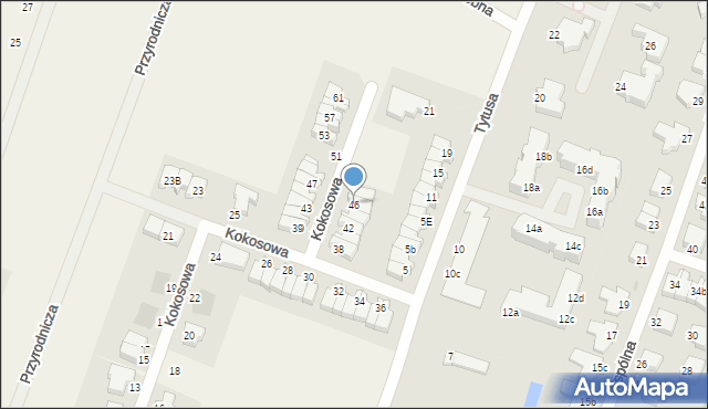 Mierzyn, Kokosowa, 46, mapa Mierzyn