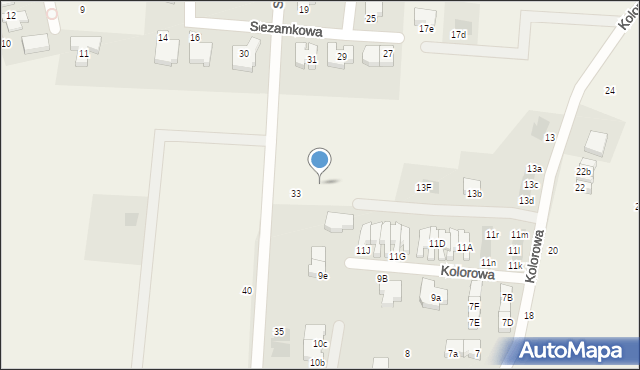 Mierzyn, Kolorowa, 13m, mapa Mierzyn