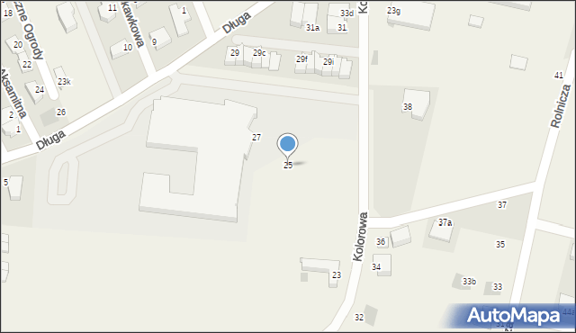 Mierzyn, Kolorowa, 25, mapa Mierzyn