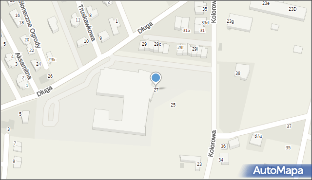 Mierzyn, Kolorowa, 27, mapa Mierzyn