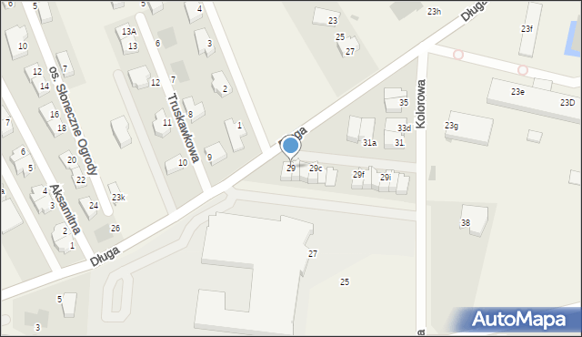 Mierzyn, Kolorowa, 29, mapa Mierzyn