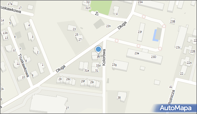 Mierzyn, Kolorowa, 35, mapa Mierzyn