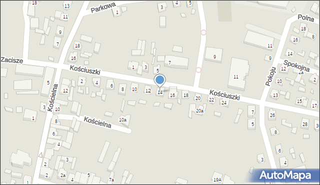 Mieścisko, Kościuszki Tadeusza, gen., 14, mapa Mieścisko