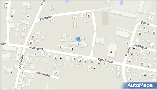 Mieścisko, Kościuszki Tadeusza, gen., 7, mapa Mieścisko