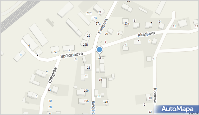 Mietków, Kolejowa, 18, mapa Mietków