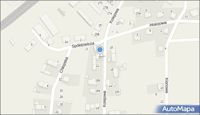 Mietków, Kolejowa, 23, mapa Mietków