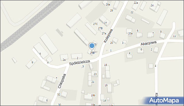 Mietków, Kolejowa, 25B, mapa Mietków