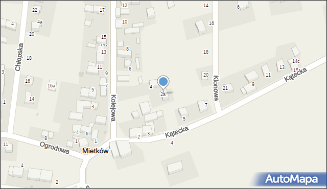 Mietków, Kolejowa, 2a, mapa Mietków