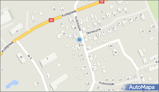 Mikołajki, Kościuszki Tadeusza, gen., 6, mapa Mikołajki