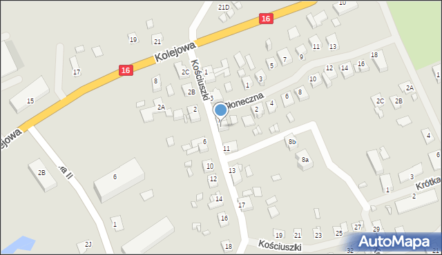 Mikołajki, Kościuszki Tadeusza, gen., 9, mapa Mikołajki