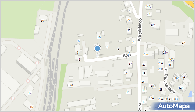 Mikołów, Koja Jana, 8, mapa Mikołów